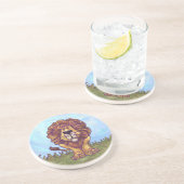 Lion Gifts & Accessoires Zandsteen Onderzetter (Zijkant)