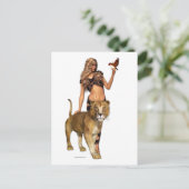 Lion Girl Briefkaart (Staand voorkant)