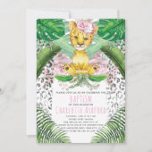 Lion Girl Illustration Safari Baptism Kaart (Voorkant)