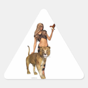 Lion Girl Sticker