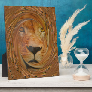 Lion glimlach fotoplaat
