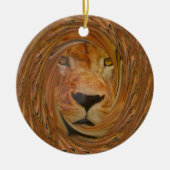 Lion glimlach keramisch ornament (Voorkant)