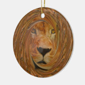 Lion glimlach keramisch ornament (Links)