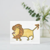 Lion glimlachen briefkaart (Staand voorkant)