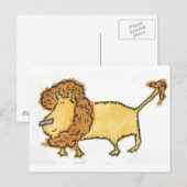 Lion glimlachen briefkaart (Voorkant / Achterkant)