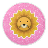 Lion Glitter Keramische Knop (Voorkant)