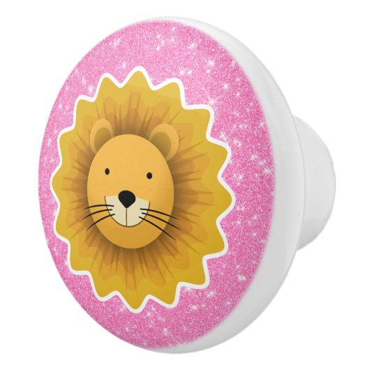 Lion Glitter Keramische Knop (Rechts)