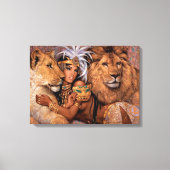 Lion Goddess Egyptian Princess Canvas Art (Voorkant)