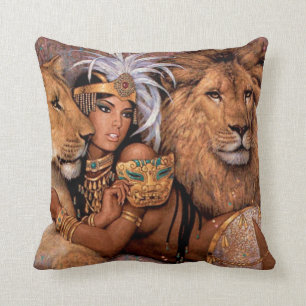 Lion Goddess Egyptian Princess Pillow Kussen