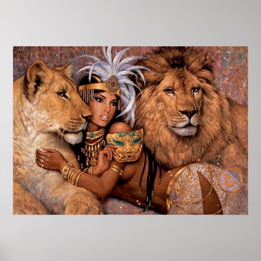 Lion Goddess Poster Egyptian Princess (Voorkant)