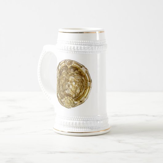 Lion Gold Beer Stein Bierpul (Voorkant links)