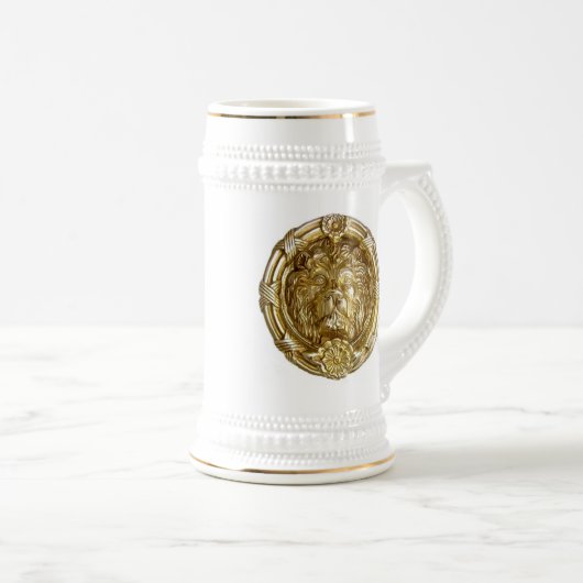 Lion Gold Beer Stein Bierpul (Voorkant rechts)