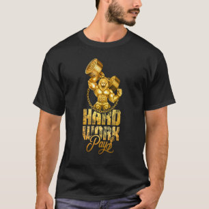 Lion Gold Hard Work Beast Musness Fitness G T-shirt