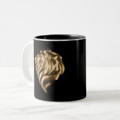 Lion Gold Tweekleurige Koffiemok (Voorkant links)