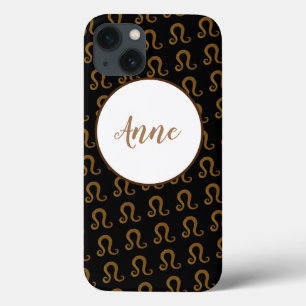 Lion, Golden Astrology Zodiac Sign Case-Mate iPhone Case