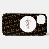 Lion, Golden Astrology Zodiac Sign Case-Mate iPhone Case (Achterkant (horizontaal))