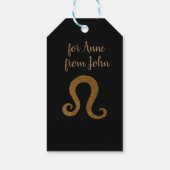 Lion Golden Custom Astrology Sign Cadeaulabel (Achterkant)