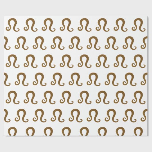 Lion GoldenSign Gouden Symbool Cadeaupapier (Vlak)