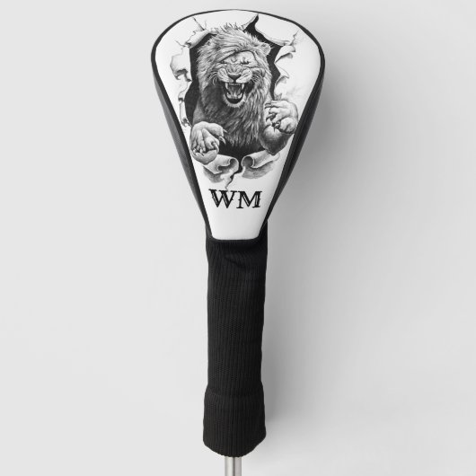 Lion Golf Head Hoesje Golfheadcover (Voorkant)