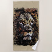 Lion graffiti Strandlaken (Voorkant)