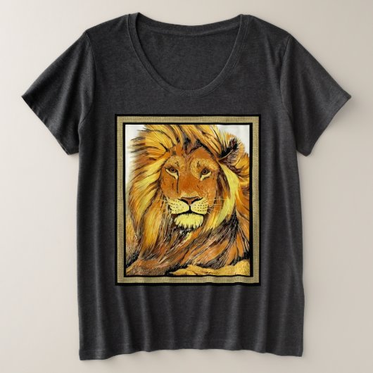 Lion Grote Maat T-shirt (Design voorkant)