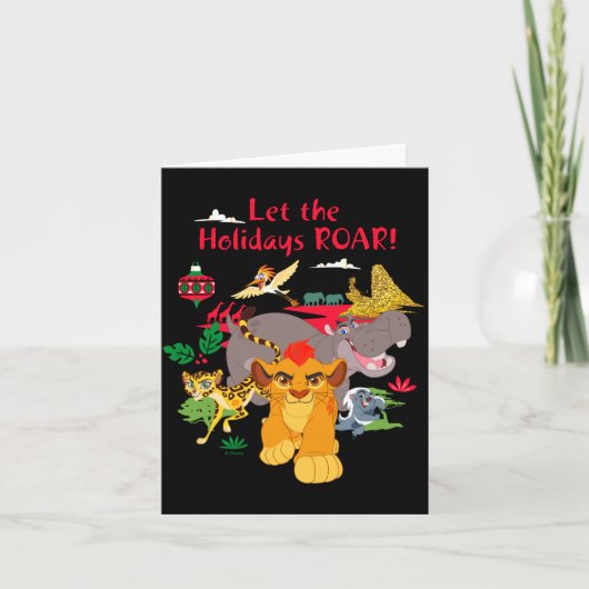 Lion Guard Laat de feestdagen brullen Kaart (Voorkant)