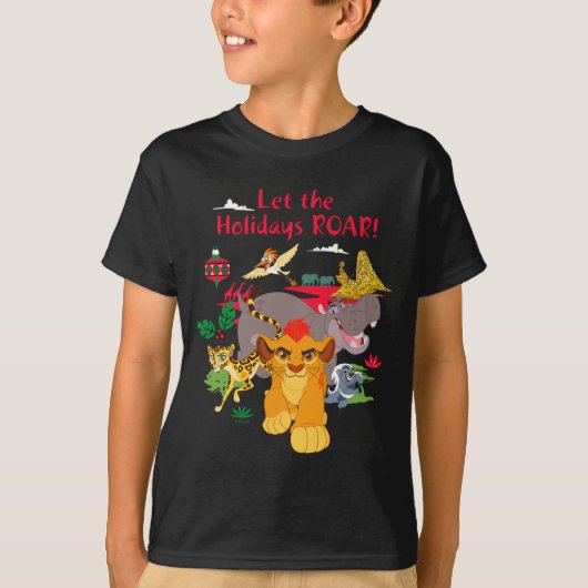 Lion Guard Let The Holidays Roar  T-shirt (Voorkant)