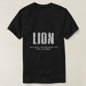 Lion Hail Lion Judah laat de leeuwenkop Chr. T-shirt (Design voorkant)