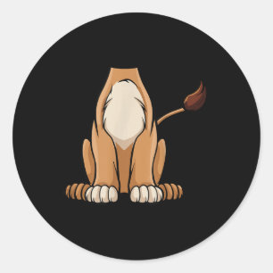 Lion Halloween Outfit Grappig Eenvoudig Kinder Kos Ronde Sticker
