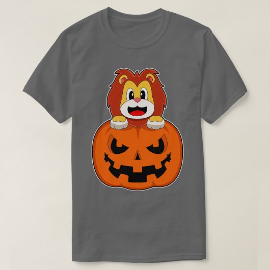 Lion Halloween pompoen T-shirt (Design voorkant)