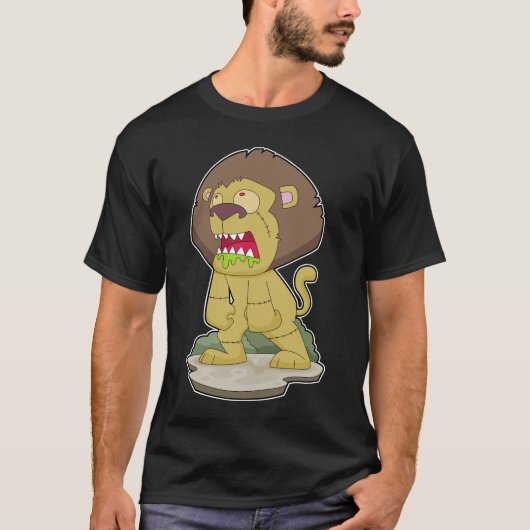 Lion Halloween Zombie T-shirt (Voorkant)