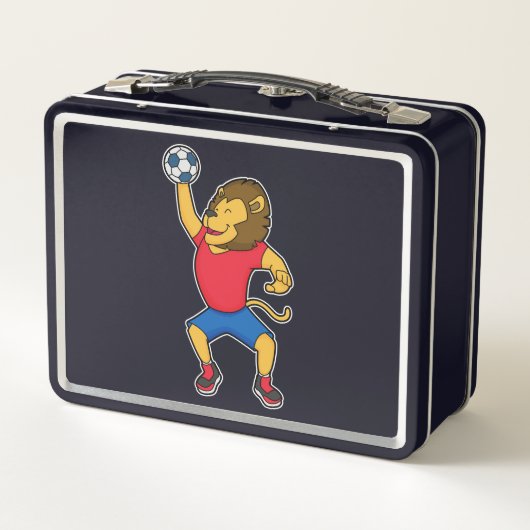 Lion Handball-speler Handball (Achterkant)