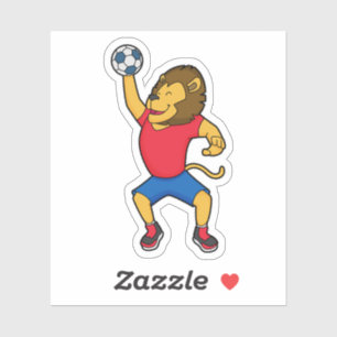 Lion Handball-speler Handball Sticker