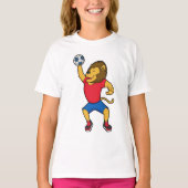 Lion Handball-speler Handball T-shirt (Voorkant)