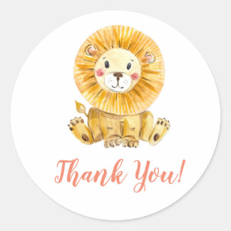 Lion Hartelijk dank Ronde Sticker