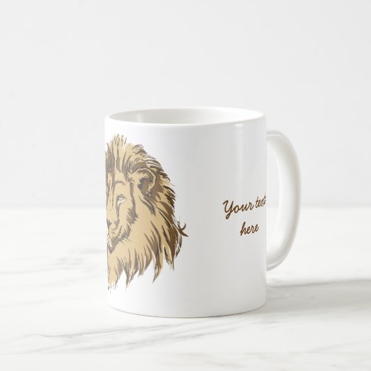 Lion Head aangepaste mok (Voorkant rechts)