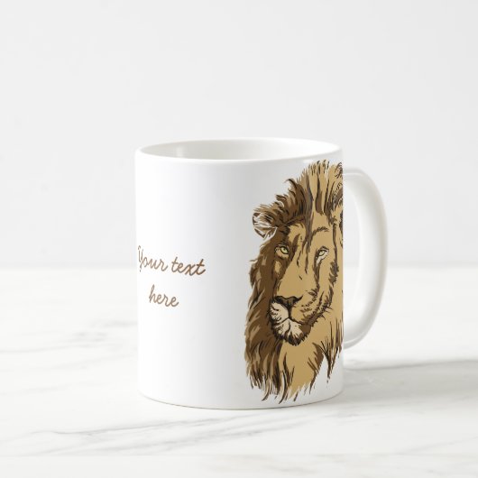 Lion Head aangepaste mok (Voorkant rechts)