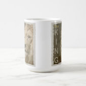 Lion Head Animal King Elegant Trendy Sjabloon Koffiemok (Center)