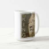 Lion Head Animal King Elegant Trendy Sjabloon Koffiemok (Voorkant rechts)
