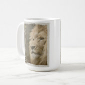 Lion Head Animal King Elegant Trendy Sjabloon Koffiemok (Voorkant links)