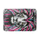 Lion Head Bath Mat | Blauwroze luienwissel (Voorkant)