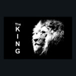 Lion Head Black en White Modern Pop Art Sjabloon Poster<br><div class="desc">Lion Head Black en White Modern Pop Art Sjabloon Elegant Poster.</div>