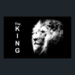 Lion Head Black en White Modern Pop Art Sjabloon Poster<br><div class="desc">Lion Head Black en White Modern Pop Art Sjabloon Elegant Poster.</div>