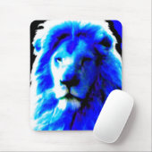 Lion Head Blue mousepad Muismat (Met muis)