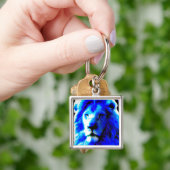 Lion Head Blue sleutelhanger (Hand)