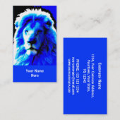 Lion Head Blue visitekaartje blue (Voorkant / Achterkant)