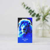 Lion Head Blue visitekaartje blue (Staand voorkant)