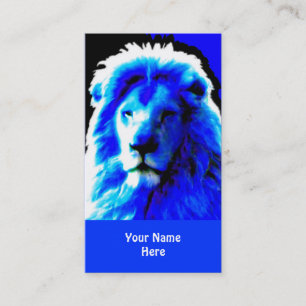 Lion Head Blue visitekaartje blue
