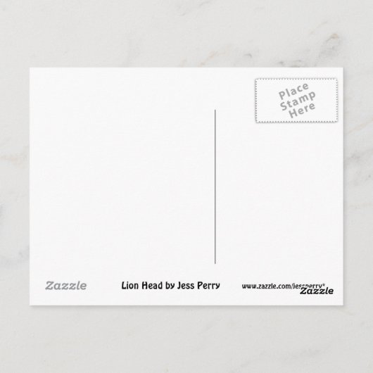 Lion Head briefkaart (Achterkant)