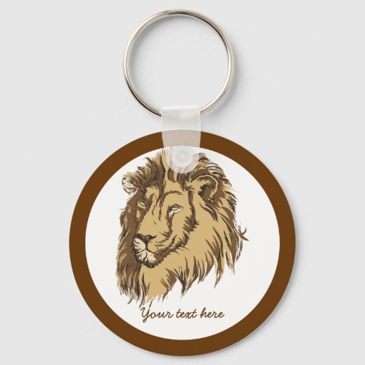 Lion head custom sleutelhanger (Voorkant)